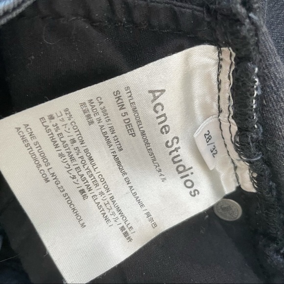 Acne Studios Skin 5 Deep Skinny Jeans - Picture 5 of 5